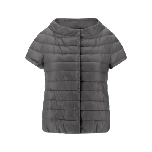 Quilted Short-Sleeved Down Jacket