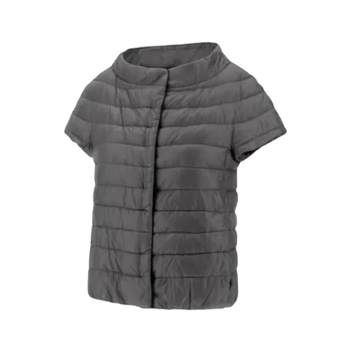 Quilted Short-Sleeved Down Jacket