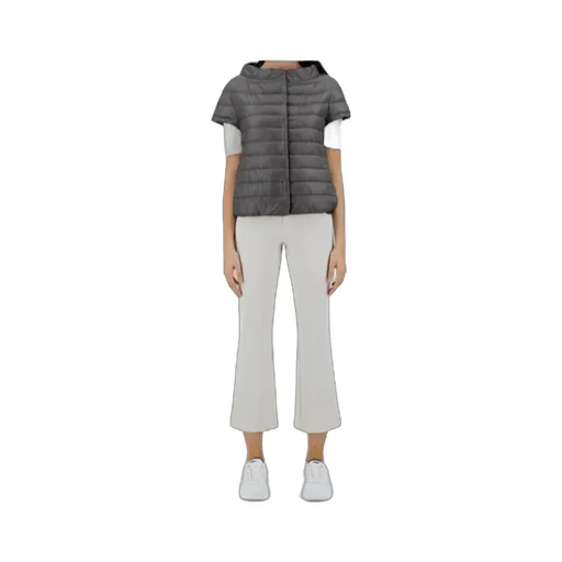 Quilted Short-Sleeved Down Jacket