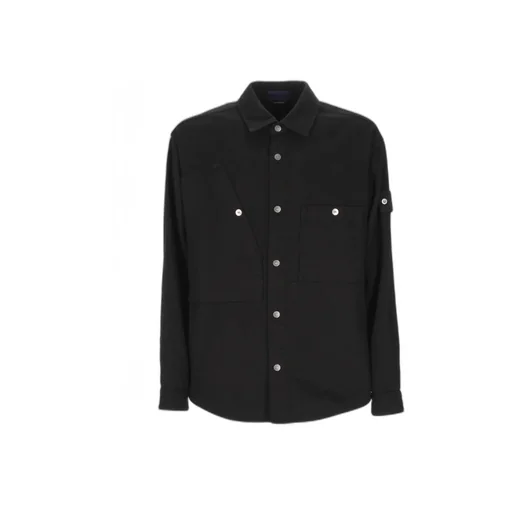 Stone Island Button-Up Long-Sleeved Denim Shirt