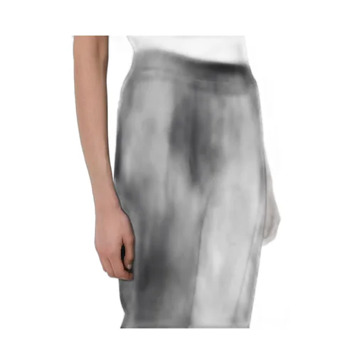 Pleated Elasticated-Waist Straight Trousers