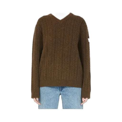 V-Neck Ribbed Sweater