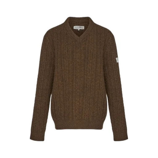 V-Neck Ribbed Sweater