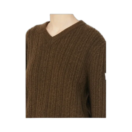 V-Neck Ribbed Sweater