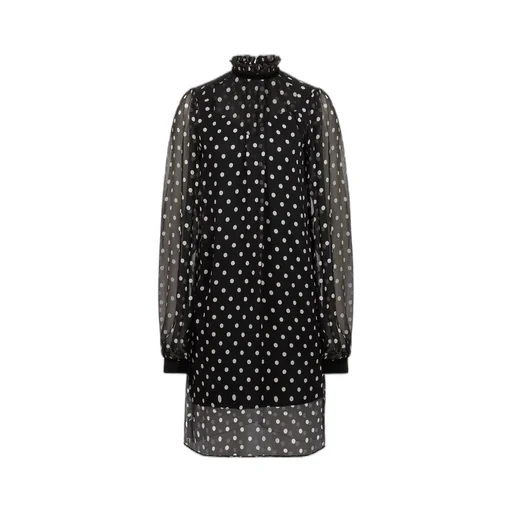 Polka-Dot Ruffled Mini Dress