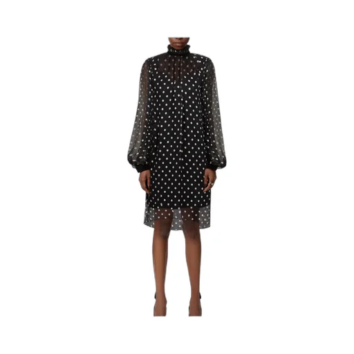 Polka-Dot Ruffled Mini Dress