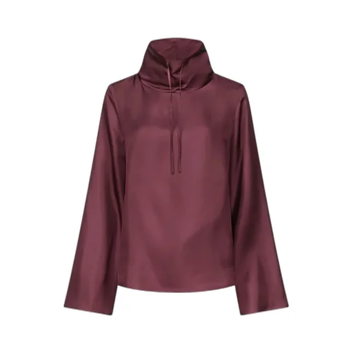 Drawstring-Neck Wide-Sleeve Top