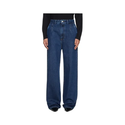 Loulou De Saison Pleated Straight Leg Jeans