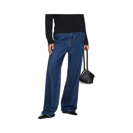 Loulou De Saison Pleated Straight Leg Jeans