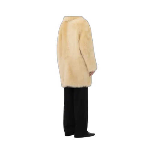 Ruben Spread-Collar Lamb-Fur Coat
