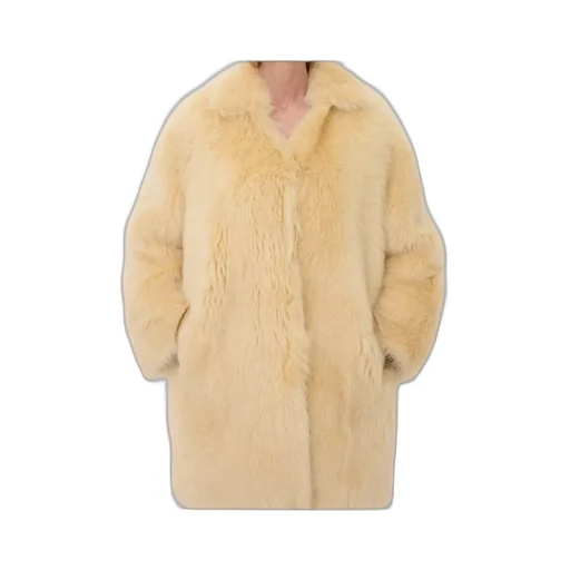 Ruben Spread-Collar Lamb-Fur Coat