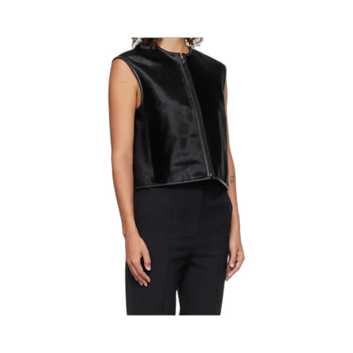 Ampas Pony-Effect Leather Vest