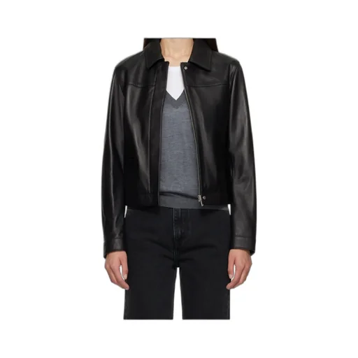 Collared Leather Jacket