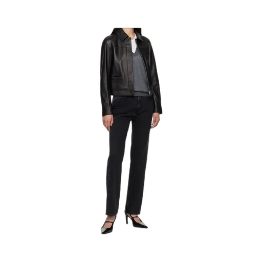 Collared Leather Jacket