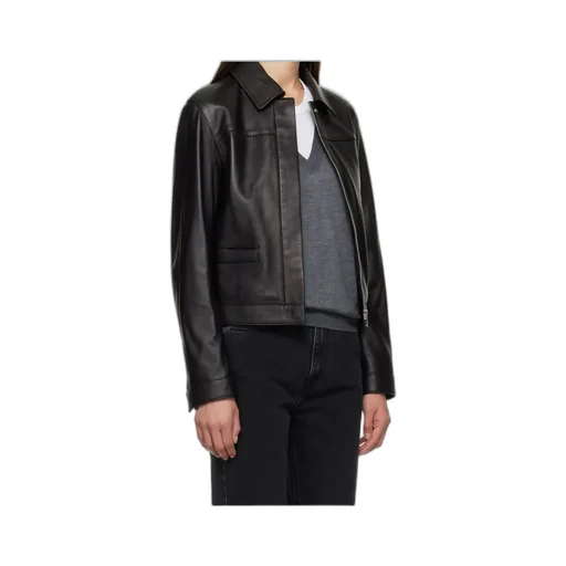 Collared Leather Jacket