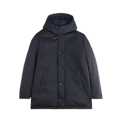 Fay Hooded Technical Gabardine Coat
