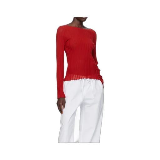 Mabille Ribbed Boat-Neck Top