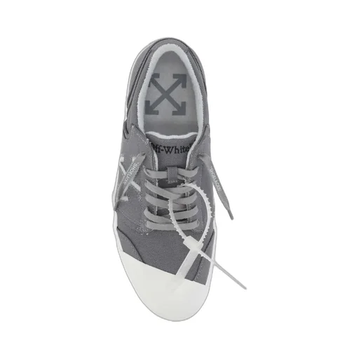Off-White Round Toe Lace-Up Sneakers