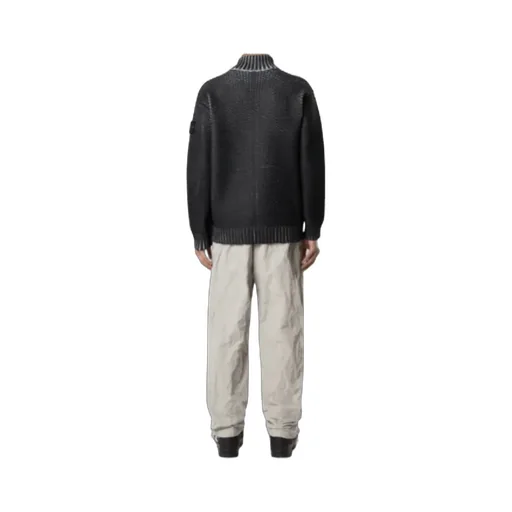 Stone Island Logo Patch Zip-Up Jumper