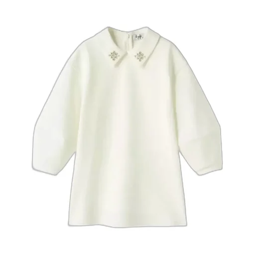 Il Gufo Embellished Long-Sleeved Dress