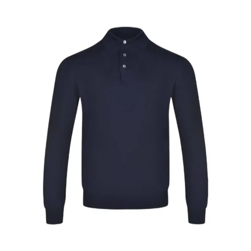 Tagliatore Palmer Long-Sleeved Knitted Polo Shirt