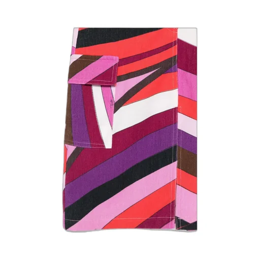 Geometric-Pattern Pocket Skirt