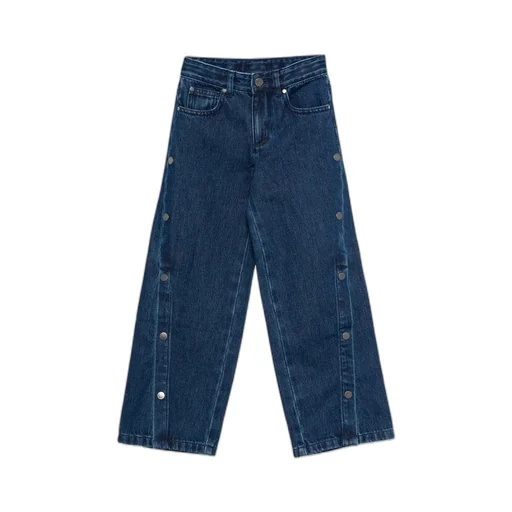 Button-Detail Five-Pocket Jeans