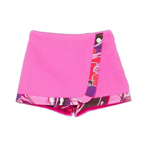 Wrap Patterned-Detail Skort