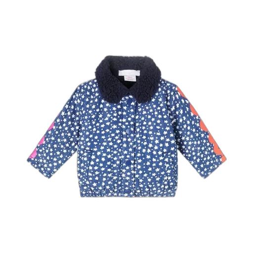 Star-Print Borg-Collar Jacket