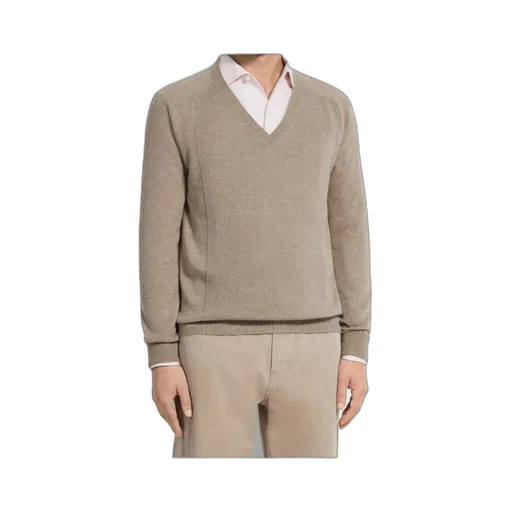 Oasi V-Neck Ribbed Cashmere Sweater