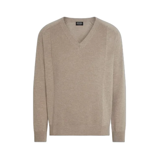 Oasi V-Neck Ribbed Cashmere Sweater