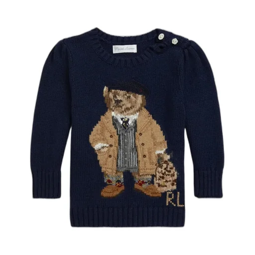 Polo Bear-Motif Knitted Sweater