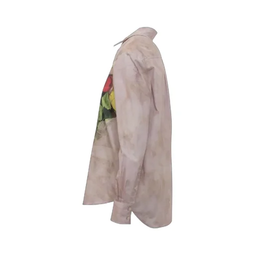 Msgm Rose Printed Long Sleeved Shirt