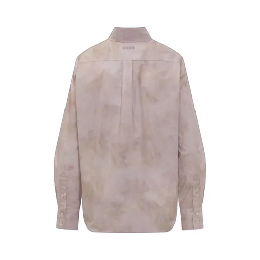 Msgm Rose Printed Long Sleeved Shirt