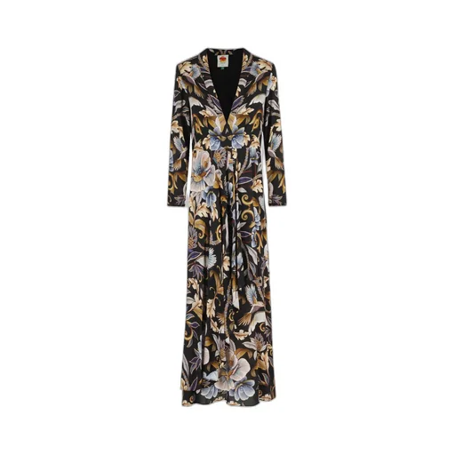 Farm Rio Printed Long-Sleeve Dress