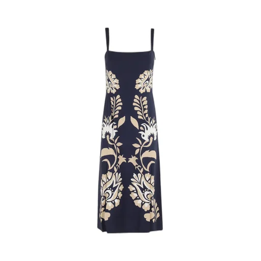 Floral-Pattern Midi Dress