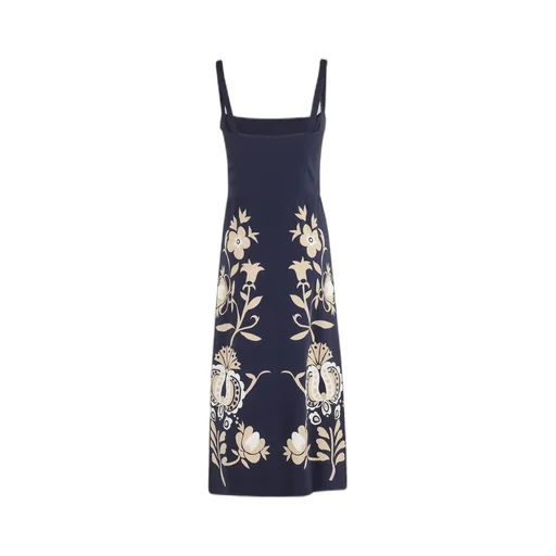 Floral-Pattern Midi Dress