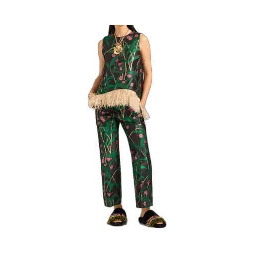 Hendrix Floral-Jacquard Trousers