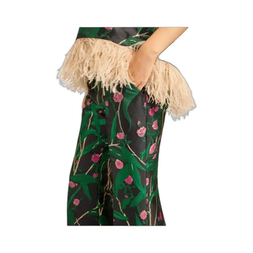 Hendrix Floral-Jacquard Trousers