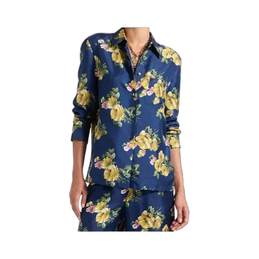 Floral Button-Fastening Shirt