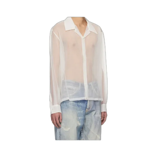 Sheer Button-Up Shirt