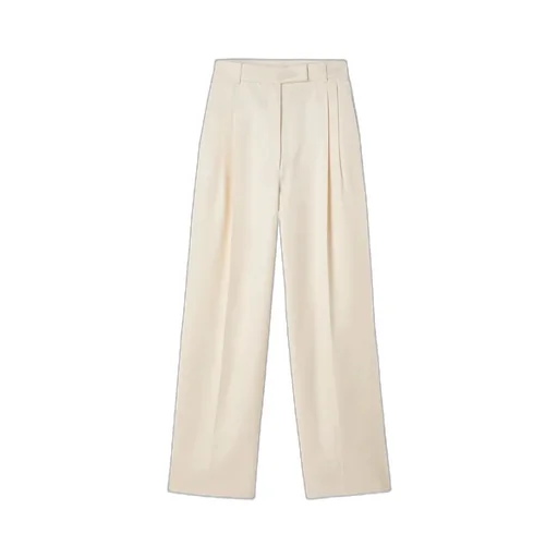 High-Waist Satin Trousers