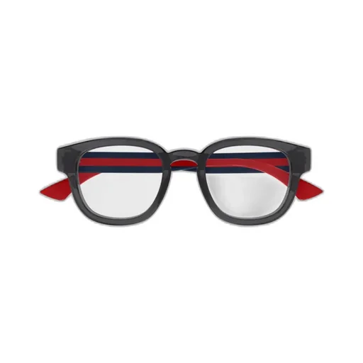 Stripe Square-Frame Glasses