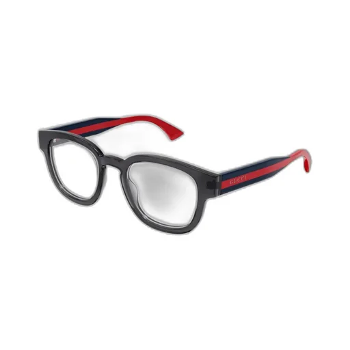 Stripe Square-Frame Glasses