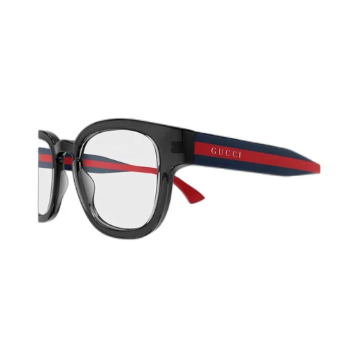 Stripe Square-Frame Glasses