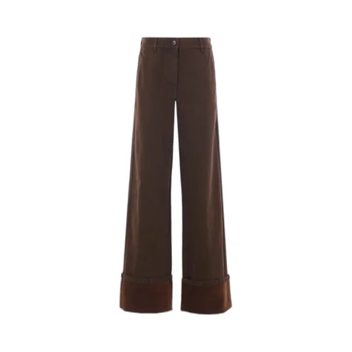 Dries Van Noten Buttoned Turn-Up Hem Jeans