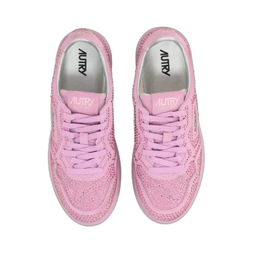 Autry Embellished Lace-Up Sneakers