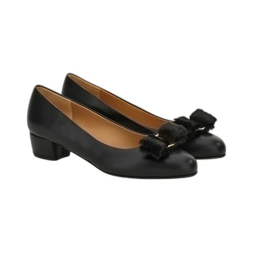 Vara Block Heel Pump