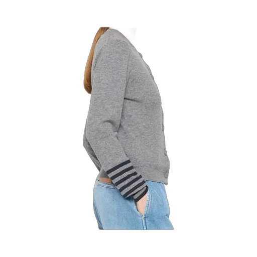 Stripe-Detail Cardigan