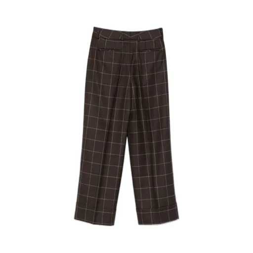 Check-Print Trousers